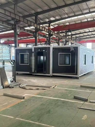 Container house using wall panels Container house using wall panels